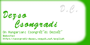 dezso csongradi business card